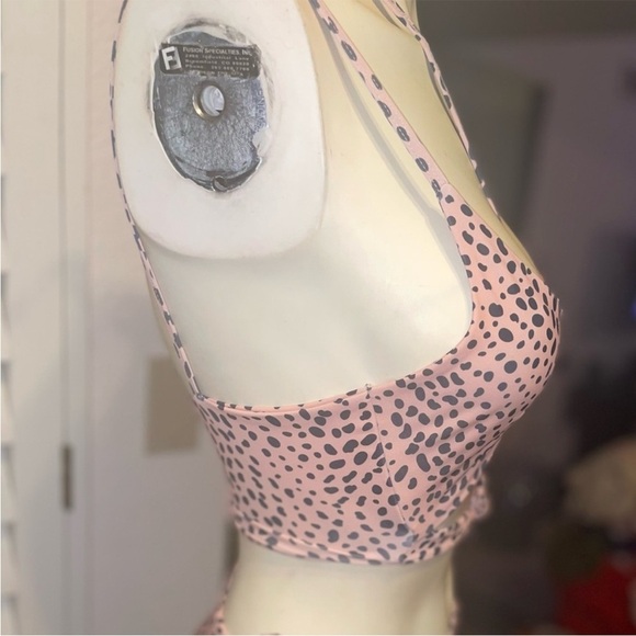 - NASTY GAL DALMATIAN “LETS GO TO THE BEACH” TIE BIKINI TOP 10US - Picture 11 of 14